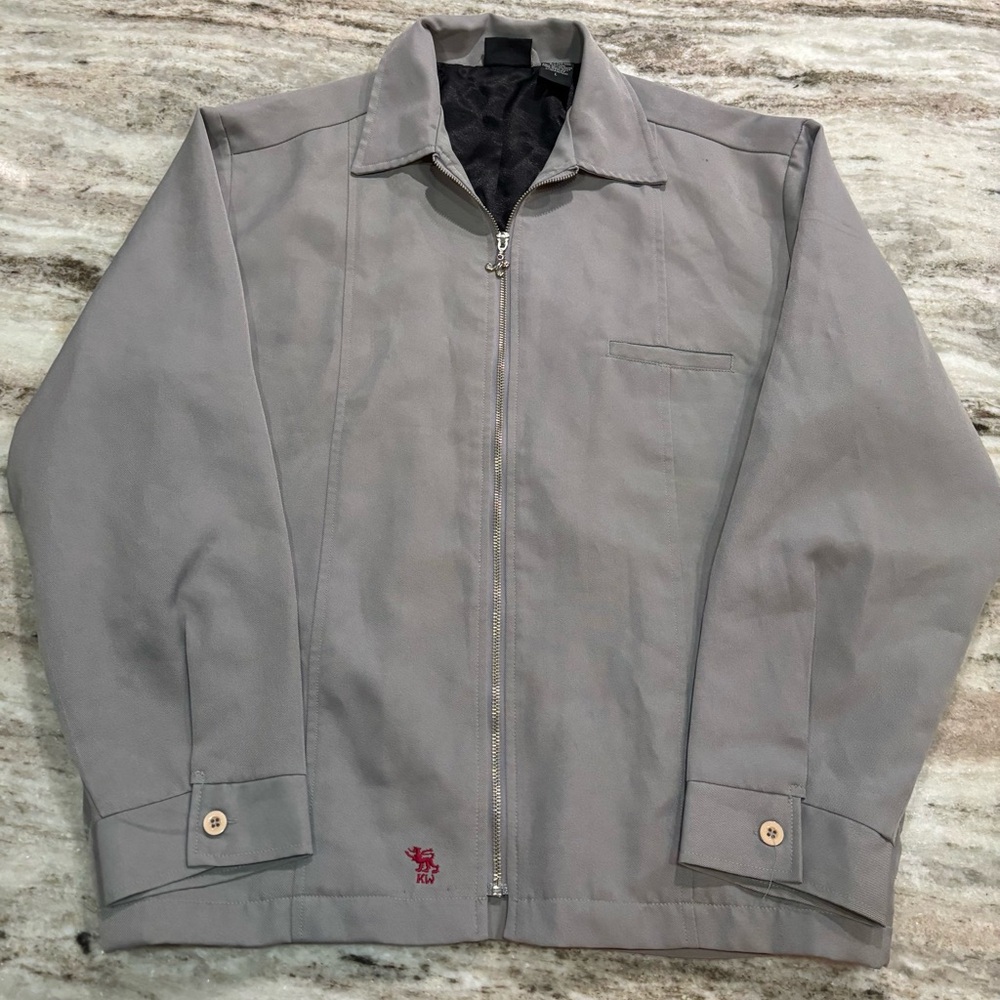 Gray Lightweight Shirt Jacket with Professional Styling